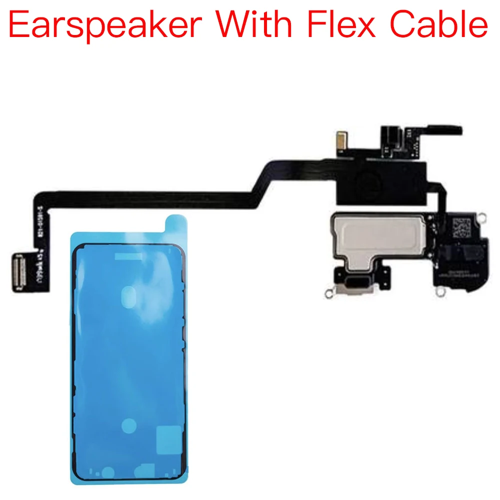 Ear speaker With Light Sensor Flex Cable For iPhone X XR XS XSMax 11 11Pro Max Earpiece Waterproof Tape Replacement