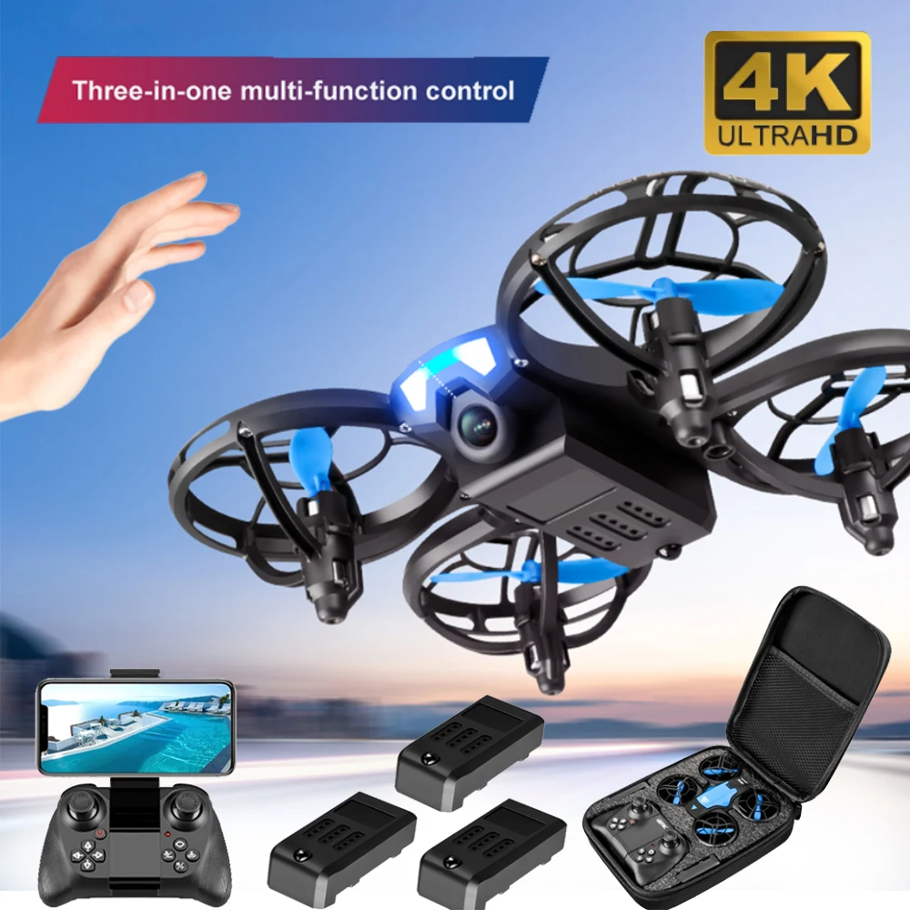 Новинка V8 2022 мини-Дрон Квадрокоптер с 4K HD камерой Wi-Fi Fpv давление воздуха