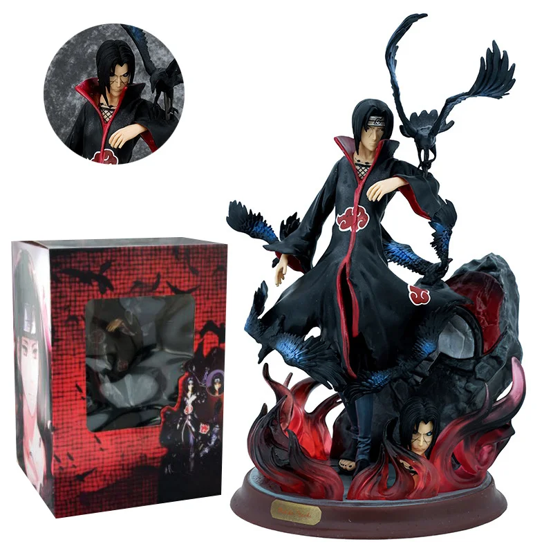 

Naruto Shippuden Anime Figurine Model GK Akatsuki Uchiha Itachi Sasuke Action Figure 29cm PVC Statue Collection Toy Figma