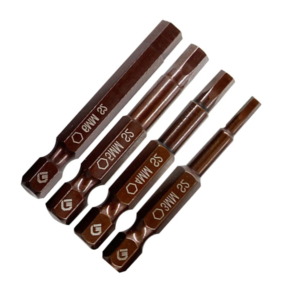 

4Pcs/Set Hexagon Screwdriver Bit 1/4 Inch Hex Head Wrench Drill Bit Quick Release Magnetic Screwdriver Bit For Electric Screw