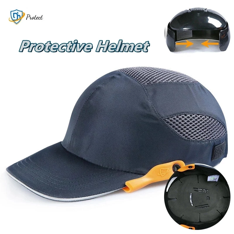 

2021 New Safety Bump Cap Hard Inner Shell Protective Helmet Baseball Hat Style For Work Factory Shop Carrying Head Protection