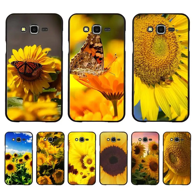 

FHNBLJ Beauty Yellow Sunflower Phone Case for Redmi 8 9 9A for Samsung J5 J6 Note9 for Huawei NOVA3E Mate20lite cover