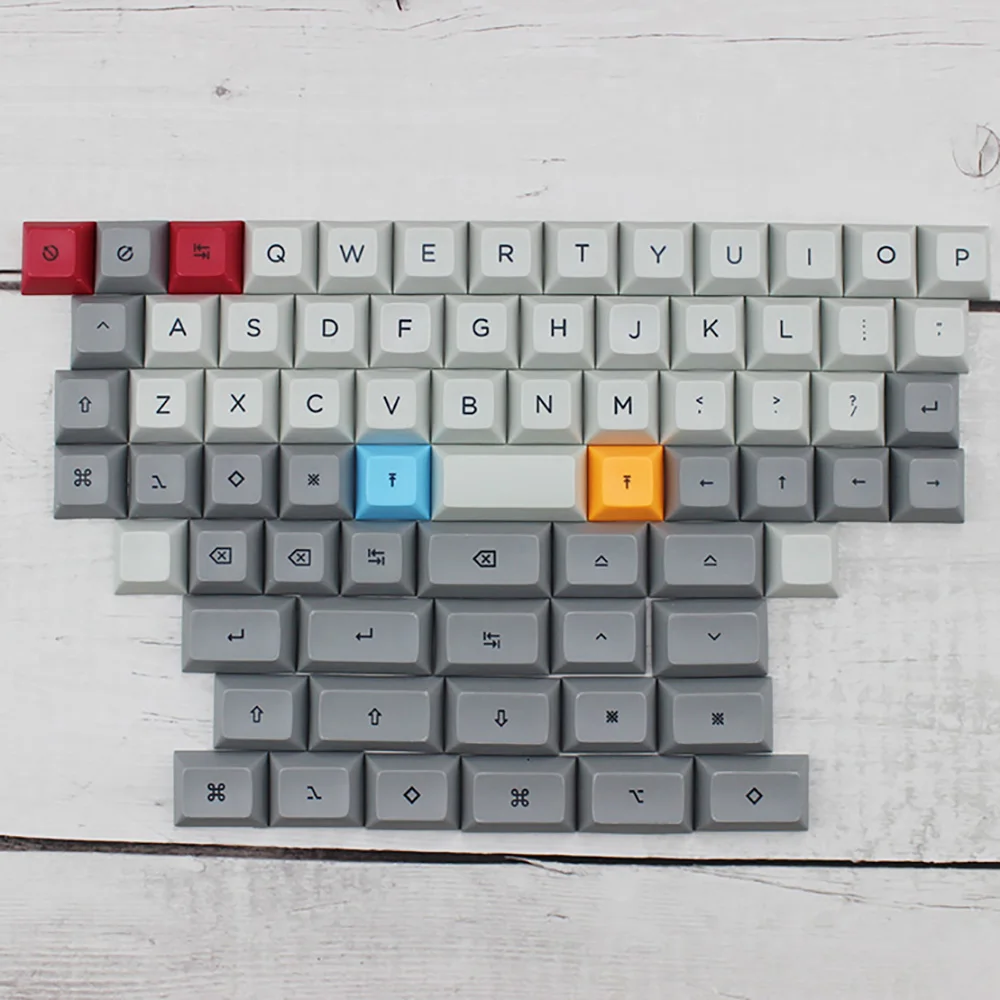 

40% Layout PBT Keycaps DSA Height Yellow Grey for Mechanical Keyboard YMD40 v2/TU40