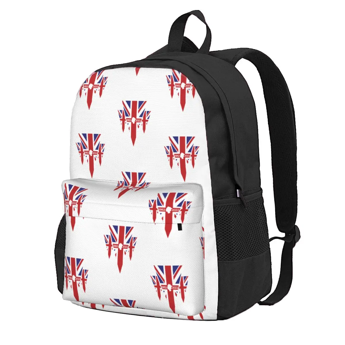 

Platinum Jubilee Backpack Women Queen Elizabeth UK Flag Soft Backpacks Polyester Stylish School Bags Travel Design Rucksack