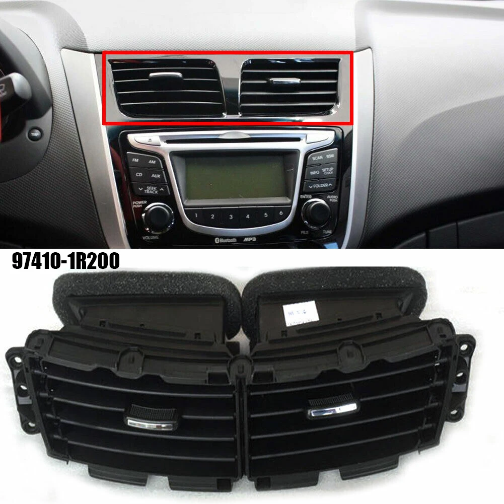 

Car Dashboard Air Outlet Assembly Black/plating 974101R2004X Fit For Hyundai Accent Solaris 2011-2017 Car Accessories