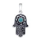 Подвеска SOKOLOV из чернёного серебра с фианитом, Серебро, 925, Оригинальная продукция