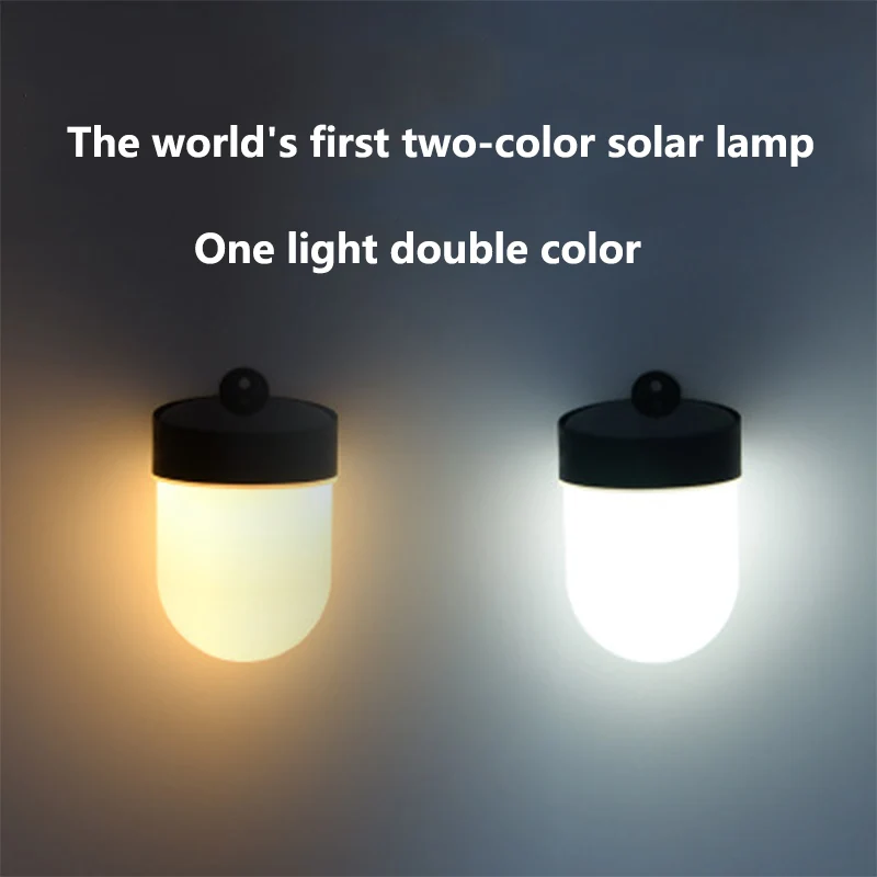 

New Upgrade Outdoor Solar Wall Light 6LED Two-color Waterproof Energy-saving Lamp Safety Creative Modeling Garden Night Light