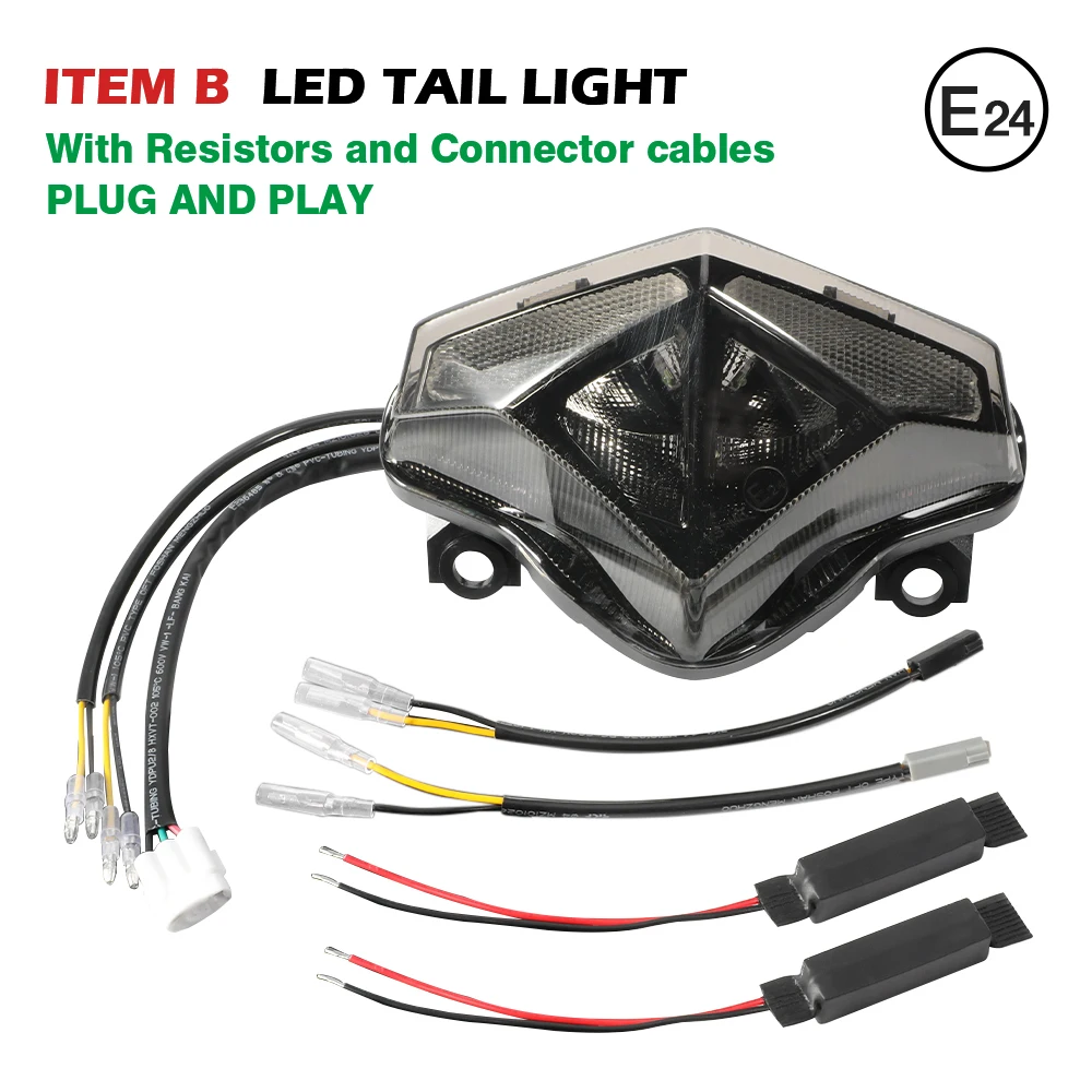 

Задний фонарь мотоцикла для Kawasaki Ninja 400 650 ER6F ER6N, задний стоп-сигнал, задний фонарь, светодиодный указатель поворота, мигалка EX650