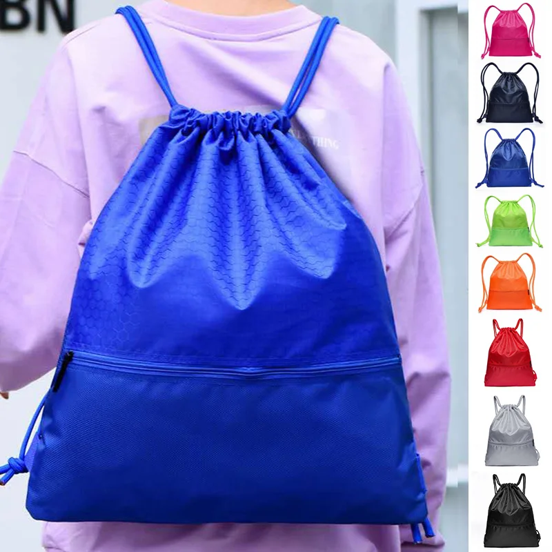 Men Waterproof Sport Gym Bag Drawstring Sack Sport Fitness Soccer Backpack Women Shopping Bags Swimming Basketball Yoga Bags