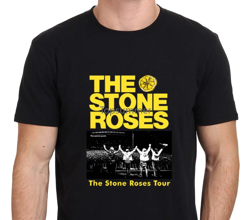 

Crew Neck T Shirt Harajuku Tops Tees The Stone Roses Tour 2017/100% Cotton T Shirt