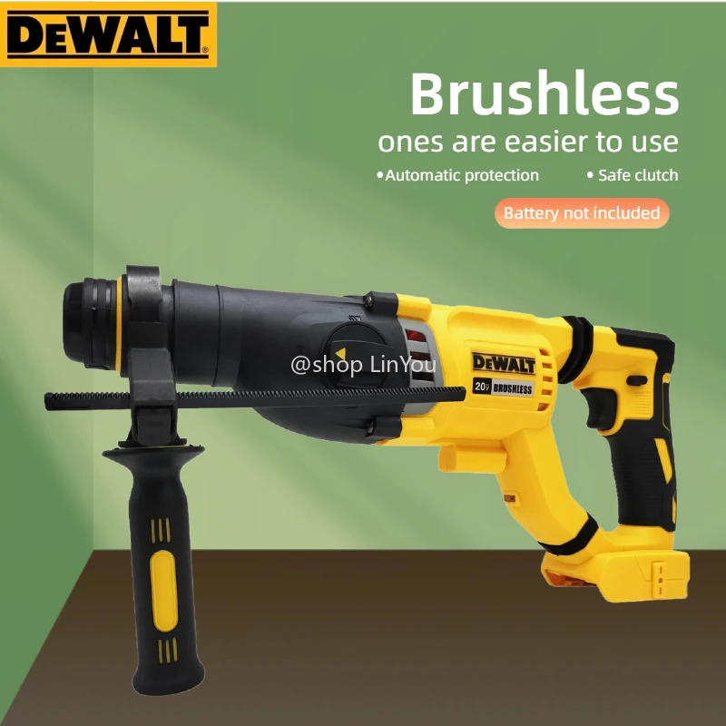 Фото DEWALT DCH263 20 В бесщеточный аккумуляторный молоток SDS PLUS D-образная ручка роторный электрический молоток настенная дрель для бетона электроинструменты №1