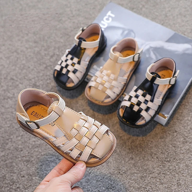 

Summer Kids Sandals for Girls Fashion Leather Roman Style Sandals Children 1-10 Years Baby Girls Princess Dress Toddler Shoes