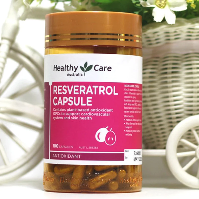 

Resveratrol contains piant-based antioxidant 180 caplets