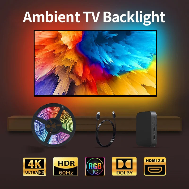 Подсветка для телевизора подходит 40-100 дюймов быстрая Синхронизация