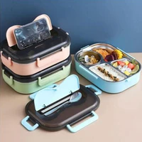 stainless steel thermal insulation lunch box office workers student lager capacity microwavable leakproof lunch box