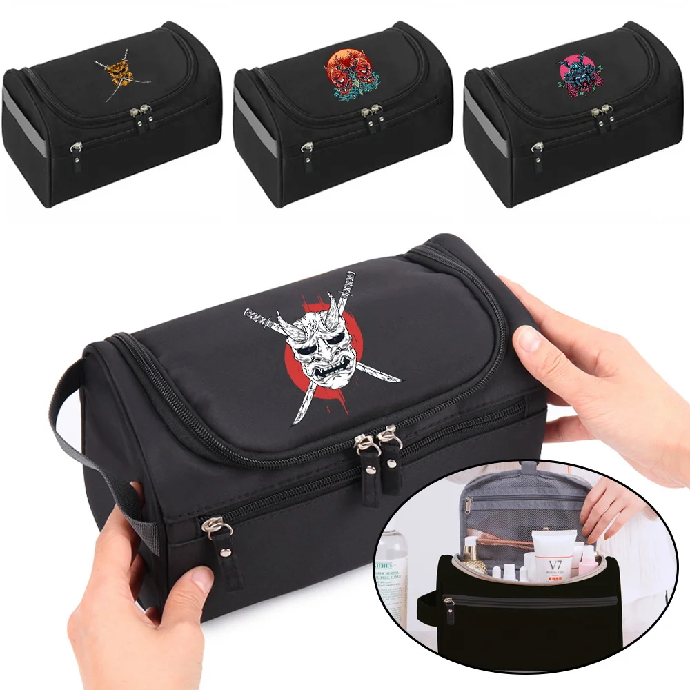 

Women Wash Pouch Cosmetic Bags Functional Hanging MakeUp Bag Monster Print Handbag Travel Toiletry Zipper Organizer Make Up Case