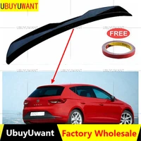 ubuyuwant car styling spoiler for seat leon 5f from 2012 to 2020 spoiler high quality abs material gloss black spoiler