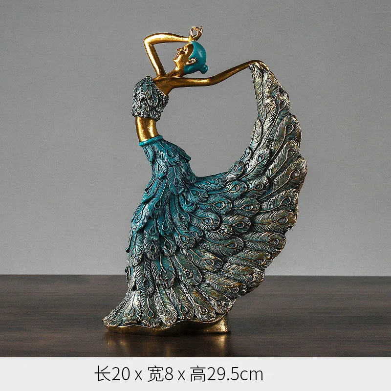 

European-style Home Decoration Improvement Resin Dancing Girl Creative Home Craft TV Cabinet Decoration Living Room Wine Cabinet