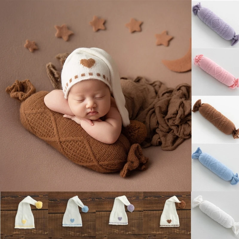

Beanie Hat Cuddle Pillow Baby Photo Background Setting Newborn Photo Shoot Props