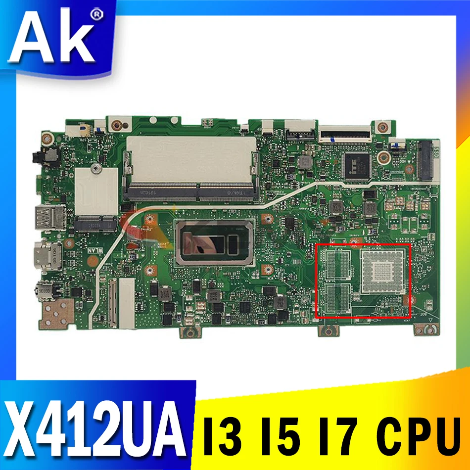 

For ASUS X412UB X412UJ X412UL X412U A412U F412U X412UA Laptop Mainboard Motherboard Mainboard I3 I5 I7 CPU X412UA Motherboard