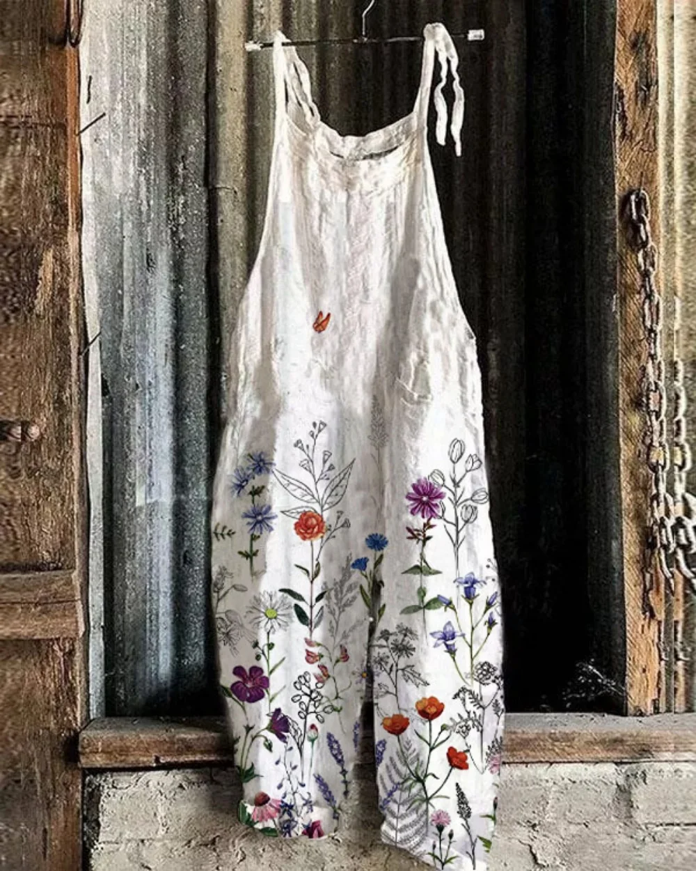 Летние и осенние новые женские брюки на лямках свободные дышащие Mingzu Fengfu девять