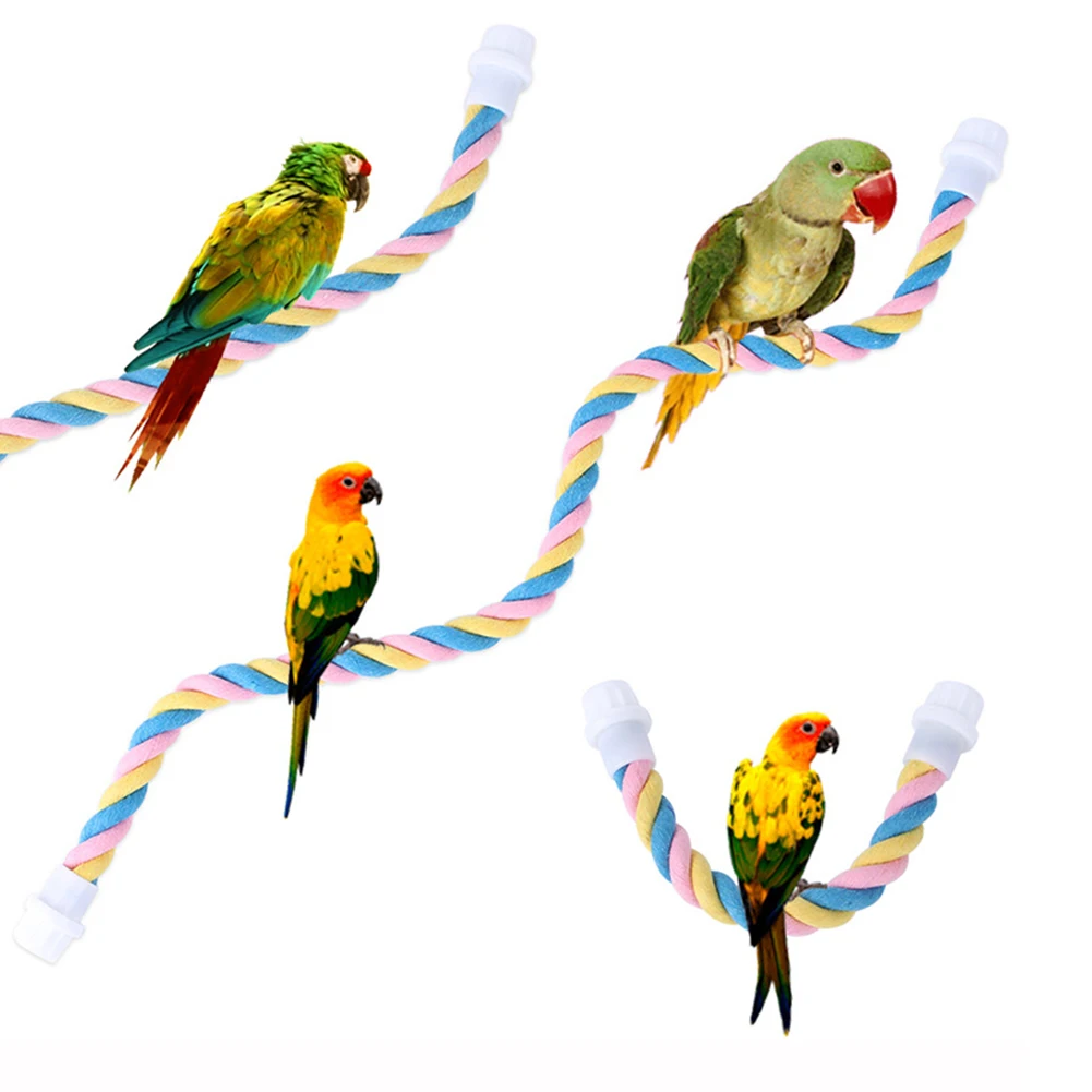 

Хлопковая веревка для попугаев, игрушка для птиц, U-образная игрушка для домашних животных, подставка для птиц, аксессуары для птиц