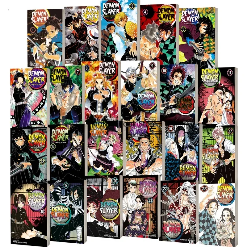 

23 Book Anime Demon Slayer Kimetsu No Vol 1-23 Yaiba Japan Youth Teens Fantasy Science Mystery Suspense Manga Comic Book English