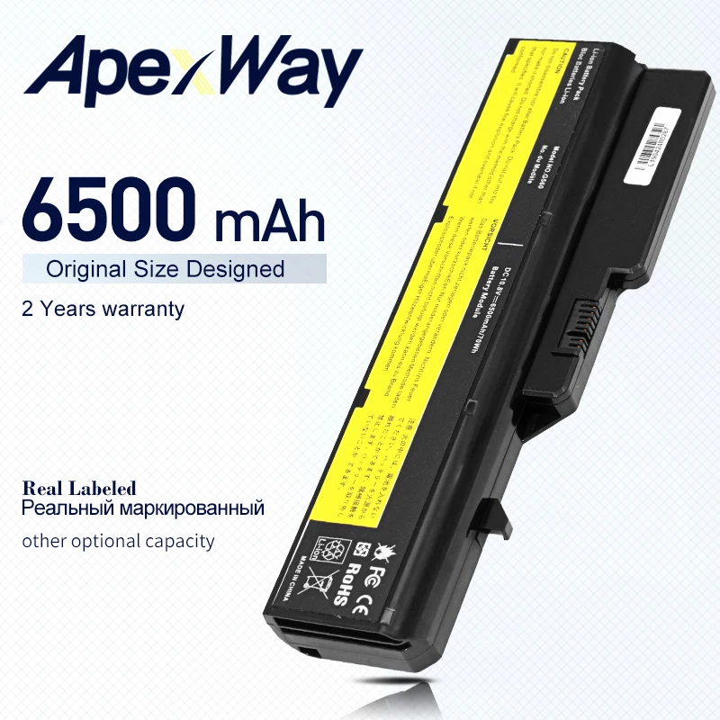 

Аккумулятор ApexWay 6500 мАч для Lenovo G460, G465, G470, G475, G560, G565, G570, B570, V360, V470, V570, Z370, Z460, Z465, Z470, Z475, Z560, Z570