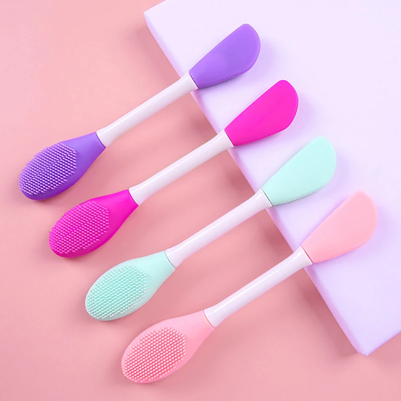Tool For Lotion Moisturizer Gel Mask Double-ended Silicone Mask Brush Applicator Massage