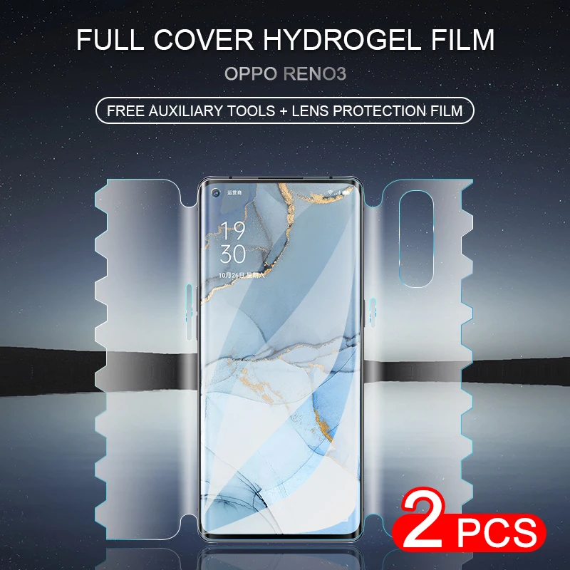 

Butterfly Hydrogel Film For OPPO Reno3 Reno4 Reno5 Reno6 Reno7 K7 FindX2 FindX3 Pro Full Body Screen Protector