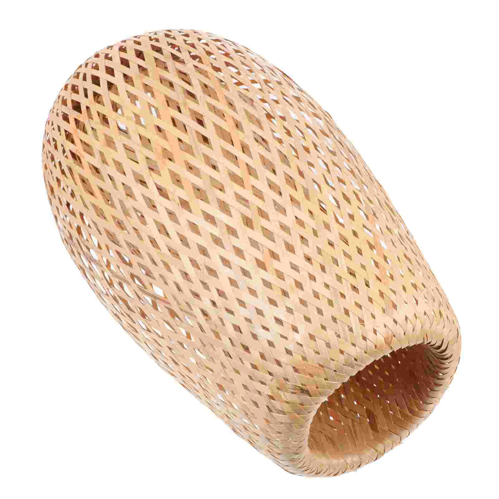 

Lamp Shade Light Chandelier Wicker Cover Rattan Lampshade Woven Weave Shed Ceilingrustic Shell Candelabra Shades Weaving Hand