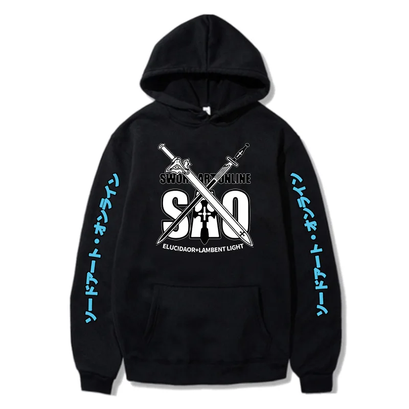 

Anime Sword Art Online Hoodies Men Women's Fashion Oversized Sweatshirt Hoodie Kids Clothing Hip Hop Hoody Velvet Sweats Coat CS