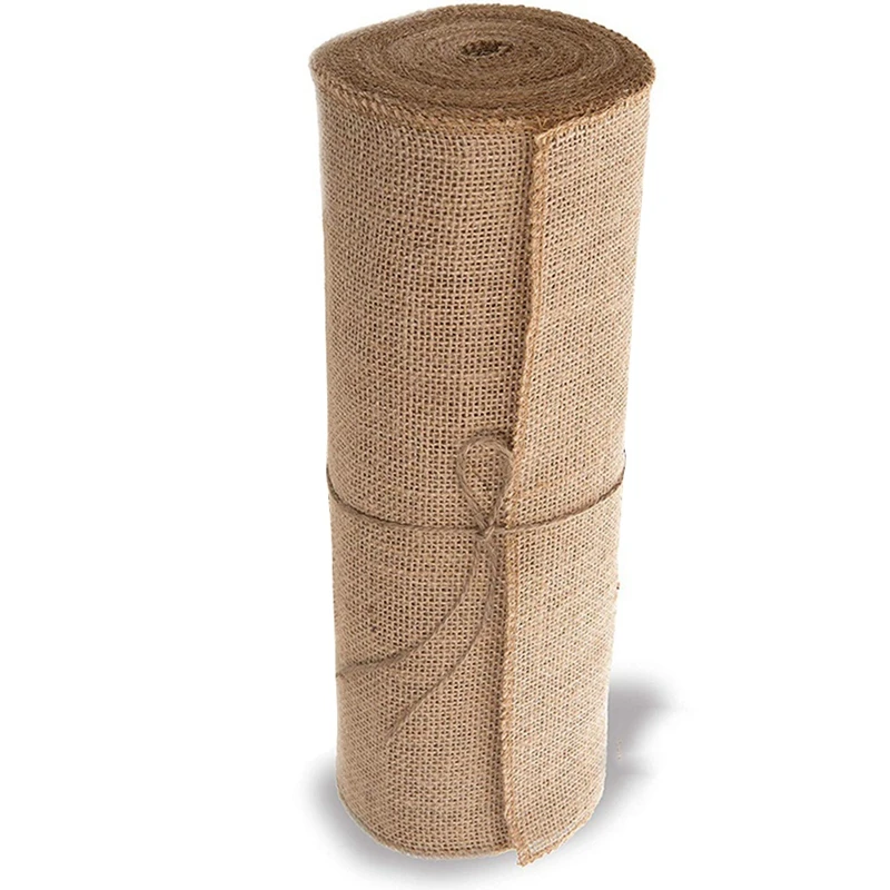 

Burlap Doily Roll-30CMx275cm. No-Fray Anti-Slip Blanket with Edge Design. Burlap Fabric Rolls Are Suitable for Weddings, Table-R