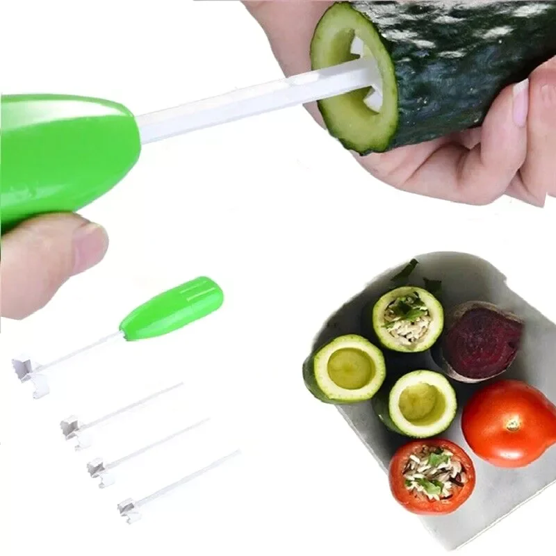 

4pcs/set Kitchen Gadget Accessory Vege Drill Digging Corer Cooking Tool Vegetable Spiral Cutter Spiralizer Creative Kitchen Item