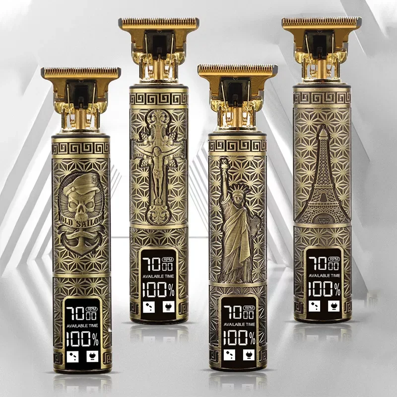 

Машинка для стрижки волос T9, 2 шт./лот, USB, перезаряжаемая машинка для стрижки волос, Мужская бритва, триммер, мужской парикмахерский професси...