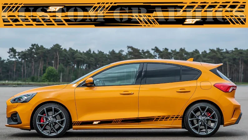 

Pair of Sport Side Stripes Decal Sticker Vinyl Compatible with Focus ST 2020