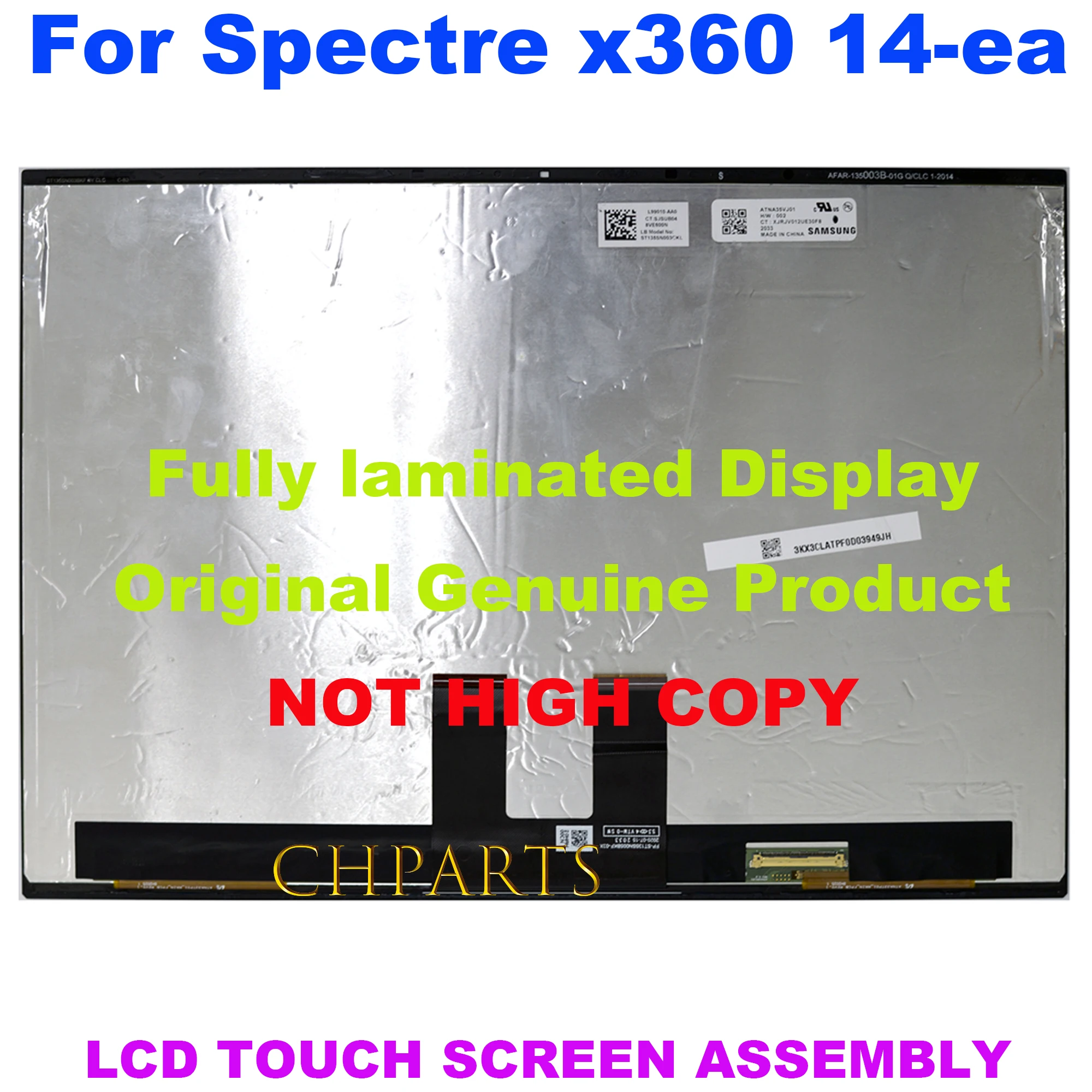 

13.5" 3000*2000 OLED WUXGA+ For HP Spectre x360 14-ea 14t-ea LCD Panel Touch Screen Laptop Replacement Assembly M22158-001