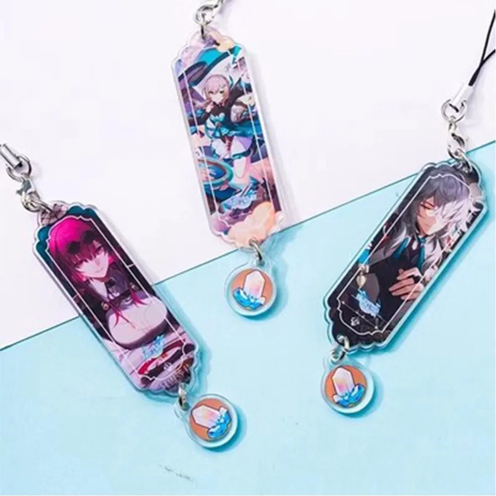 

Game Honkai Star Rail Mobile Phone Straps Keychain Charms Chain for Pants Womans KeyChain Pendant Acrylic Girls Jewelry Llaveros
