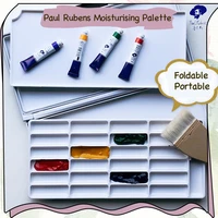 paul rubens portable watercolor paint moisturising palette 24 grids multifunctional palette professional painting sketching