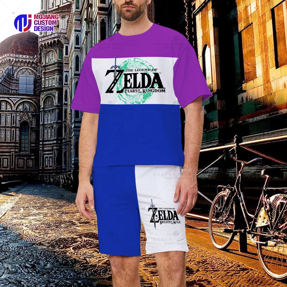 Tears of the Kingdom of Zelda Summer 3DT T-shirt Set Fashion Street Men and Women Hot Selling Printed Shirts Cool Tops Shorts