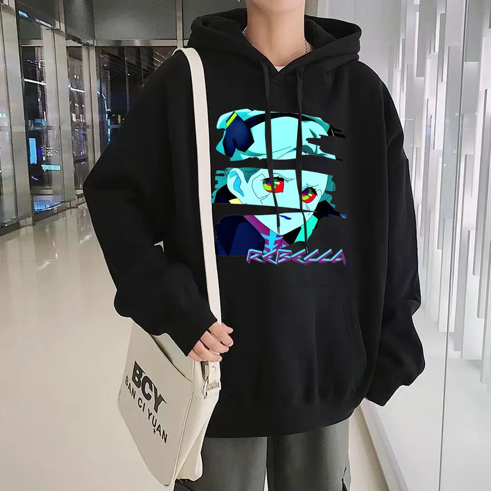 

Autumn/Winter Hooded Japanese Anime Cyberpunk Edgerunners Rebecca Hoodie Women Men Manga Sweatshirt Streetwear Oversized Hoodies