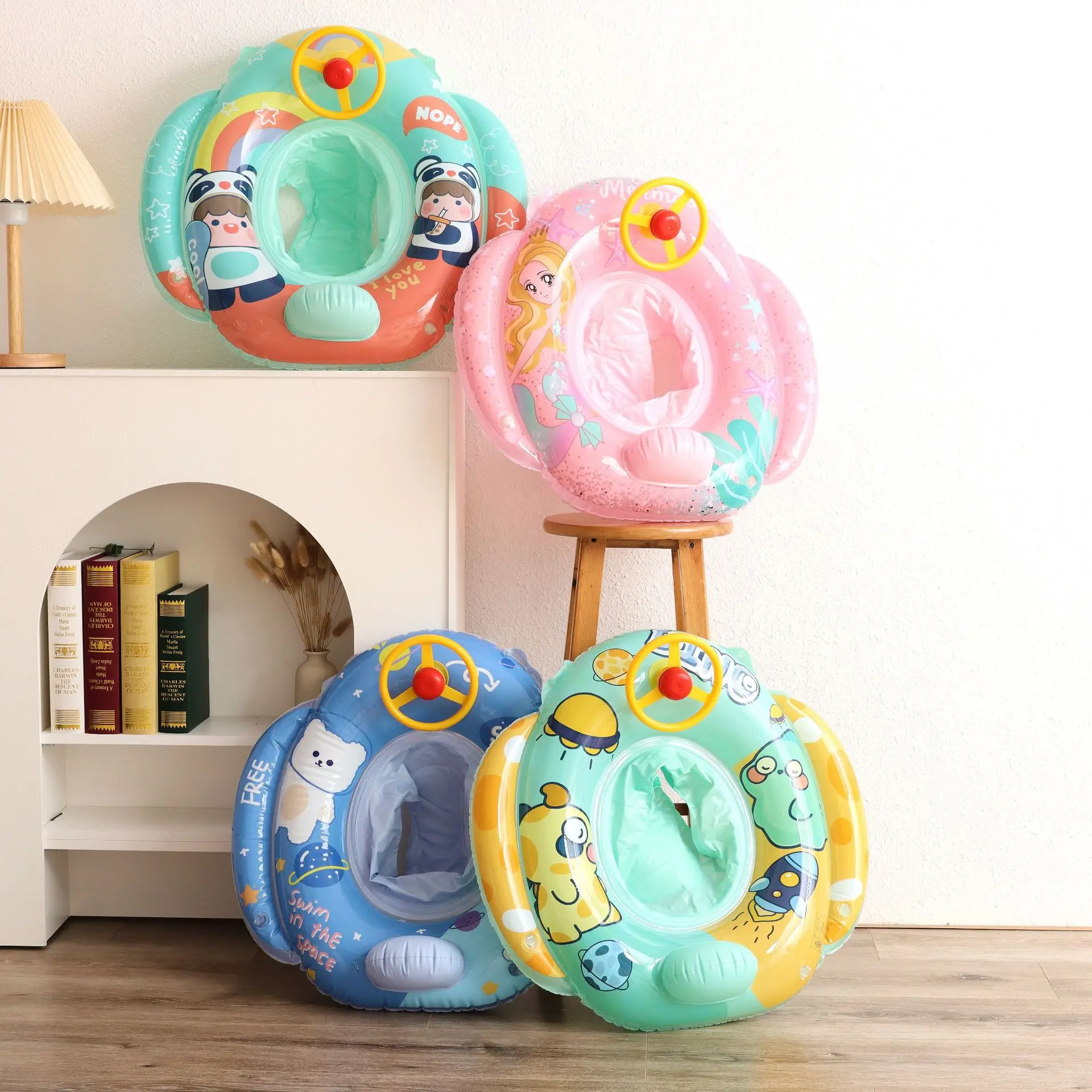 

INS Inflatable Float Seat Baby Swimming Circle Car Shape Toddler Swimming Ring Kid Child Swim Ring Water Fun Pool Toys