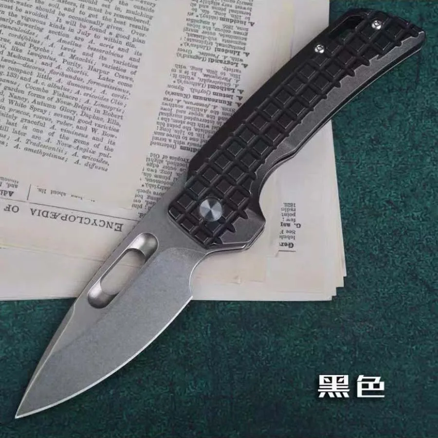 Складной нож LEMIFSHE Flipper универсальный клинок K110/M390 с титановым лезвием и ручкой из