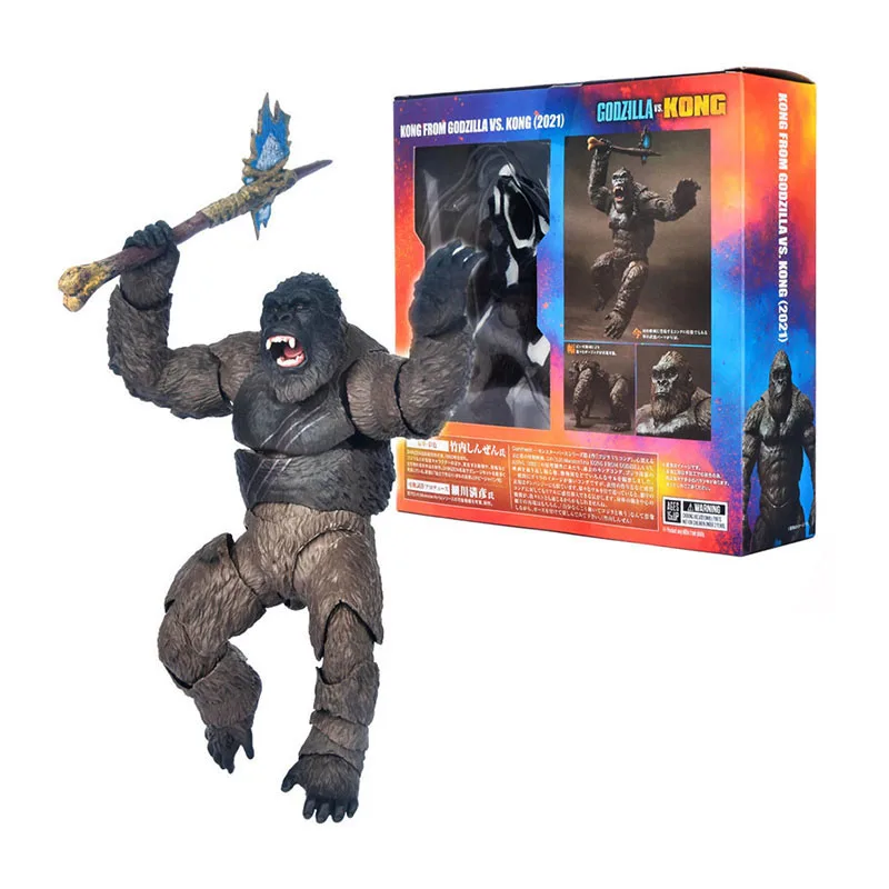 2021 Movie SHM King Kong from Godzilla Vs. Kong Figurine 14CM Action Figure Handmade Ornament Model Toy