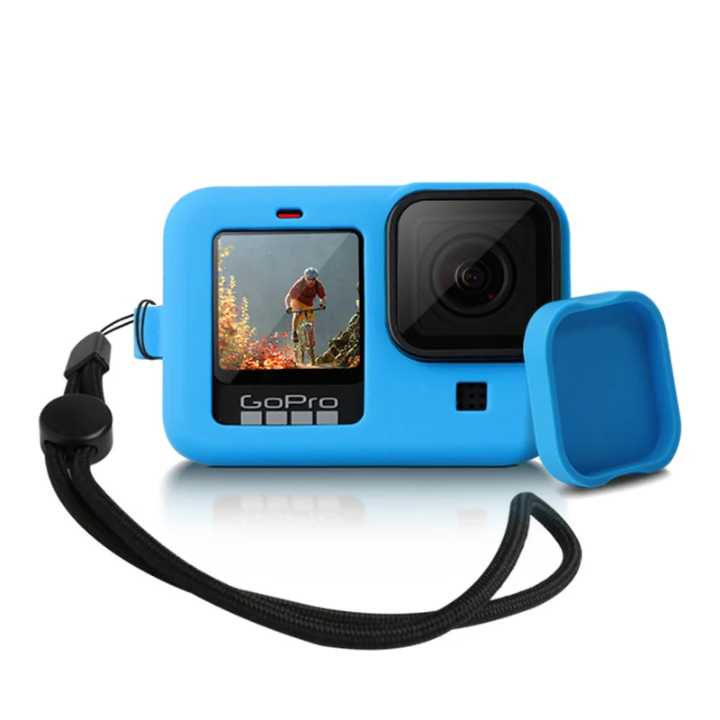 

Silicon Protective Cover for GoPro Hero 10 9 8 Black Sleeve Housing Case Frame with Lanyard Accessory For Go pro 10 9 8 Case