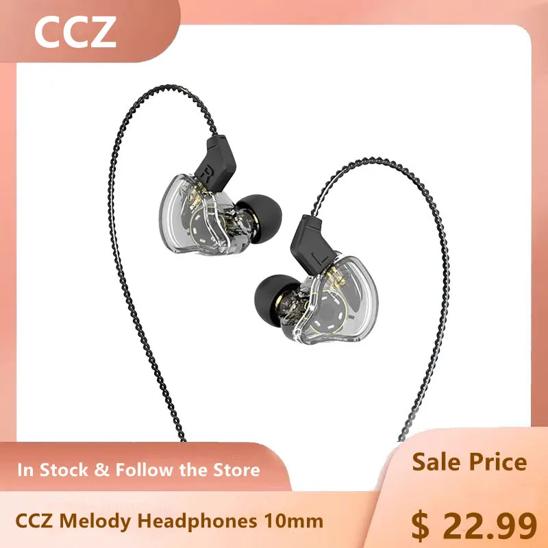 

CCZ Melody Headphones 10mm Dual Magnetic Circuit DD Unit+Customized BA in Ear Monitors Earbud HIFI Bass IEM for Sport Music