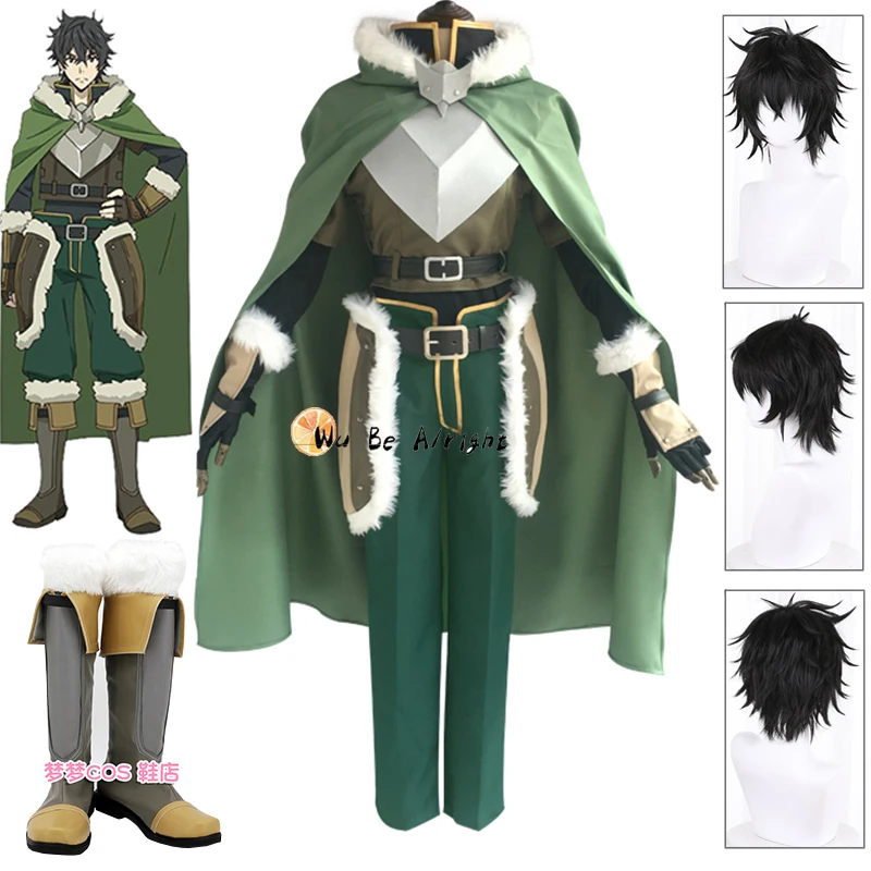 

Парик для косплея по мотивам аниме The Rising of the Shield Hero Naofumi Iwatani, Карнавальная форма, обувь для женщин и мужчин на Хэллоуин