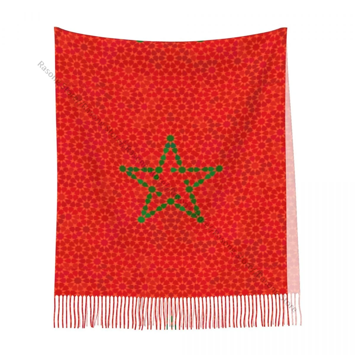 Tassel Scarf Large 196*68cm Pashmina Winter Warm Shawl Wrap Bufanda Female Morocco Flag With Traditional Moorish Scarves