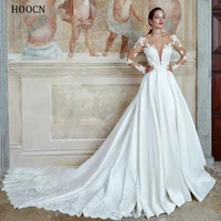 herburnl sexy romantic wedding dress 2022 fashion applique sweetheart satin princess bride elegant lace bridal gown