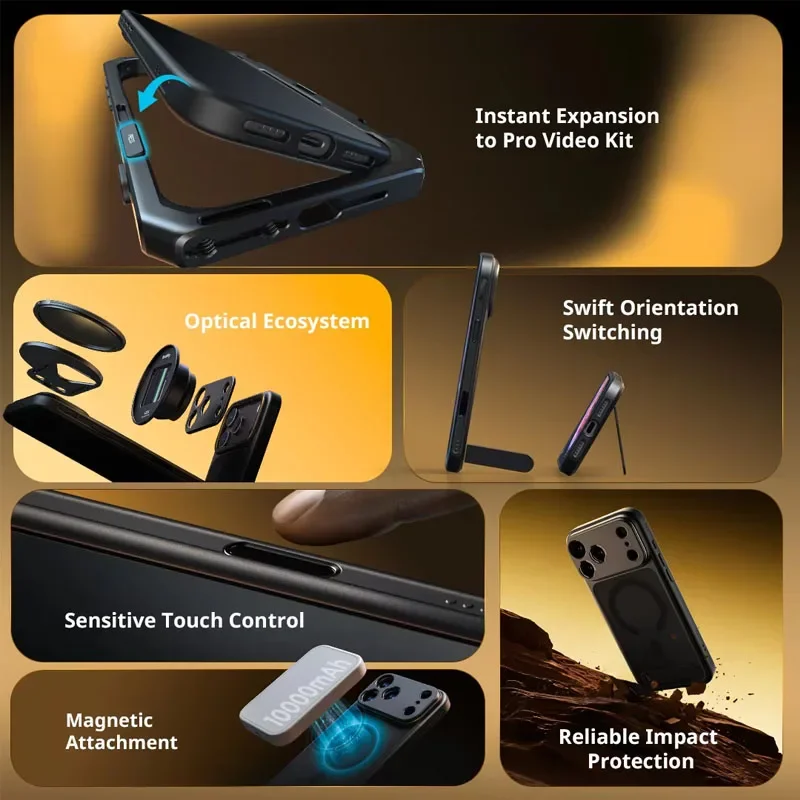 Фото Легкий чехол для телефона SmallRig FilMov для iPhone 17 Pro/Pro Max с поддержкой различных линз/фильтров для съемки 5549/5551 №2